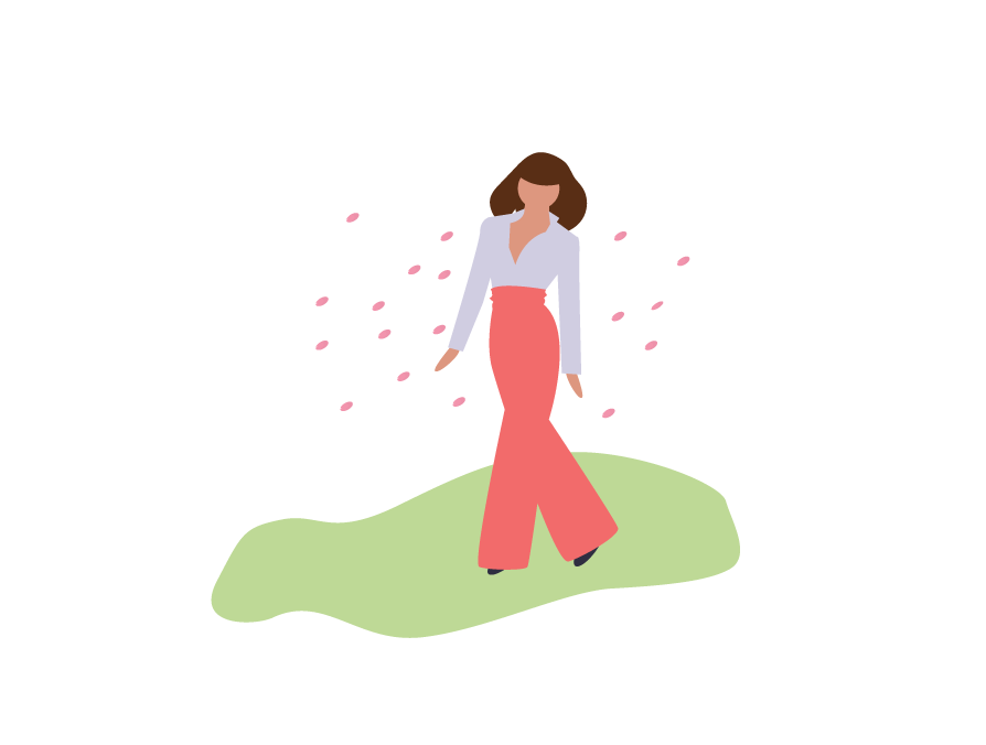 modified undraw illustration woman alluring scent walking